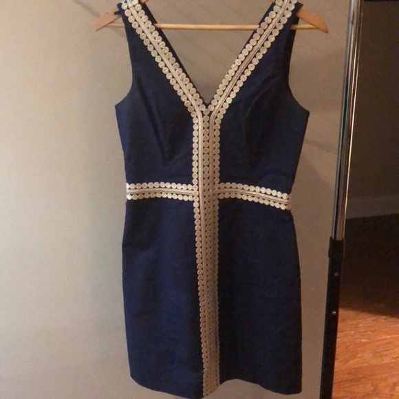 Lilly Pulitzer Bentley Dress Navy (size 4) - Picture 4 of 8